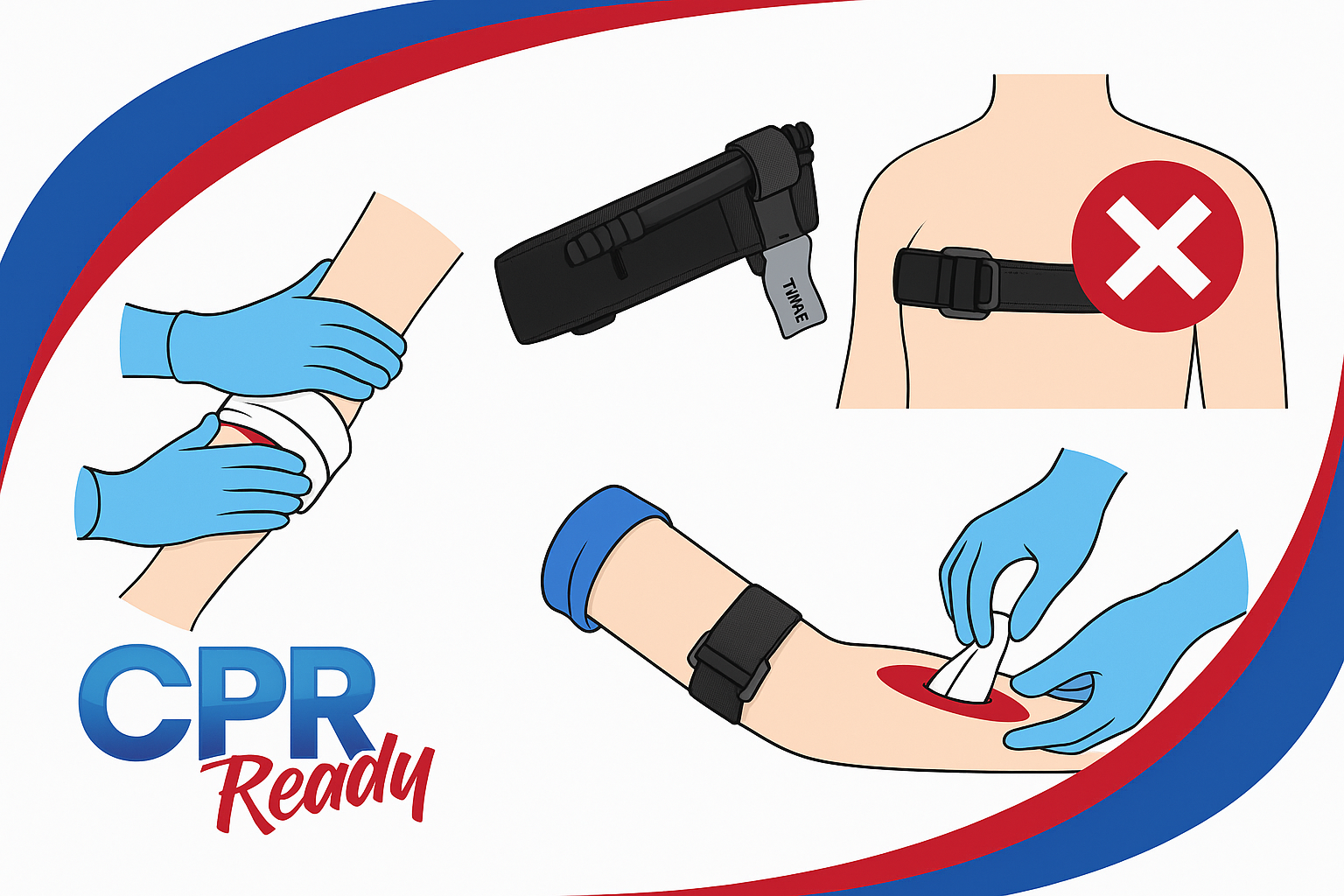 CPR techniques with tourniquet placement guide